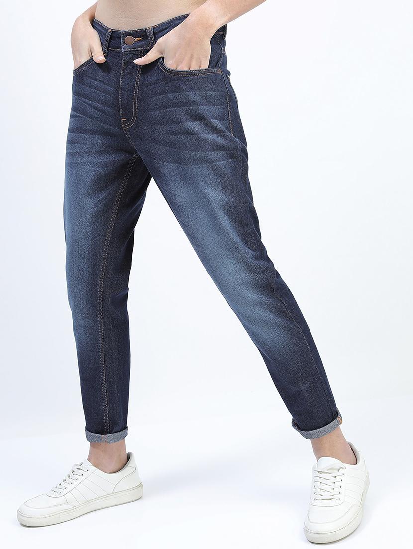 men plain slim fit mid rise jeans - 21598435 - Standard Image - 1