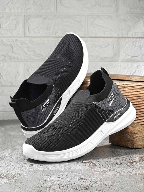 men black slip on sport shoes - 21598527 - Standard Image - 0