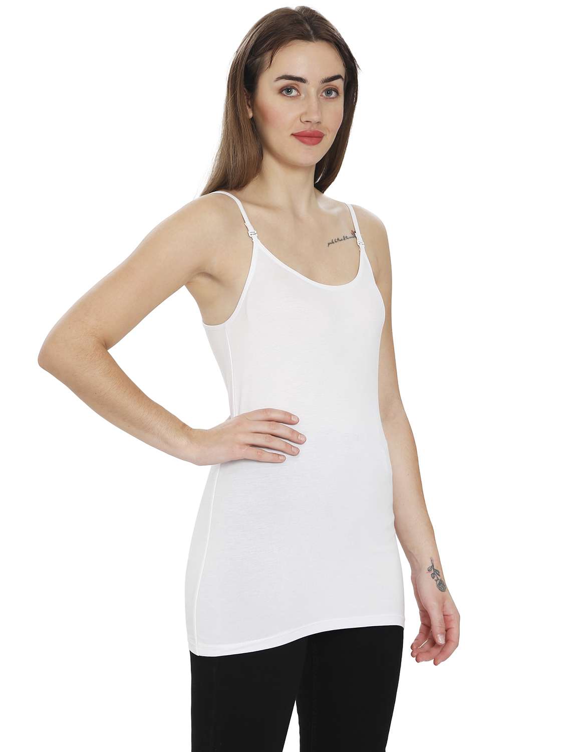 women white solid camisole - 21598545 -  Standard Image - 1