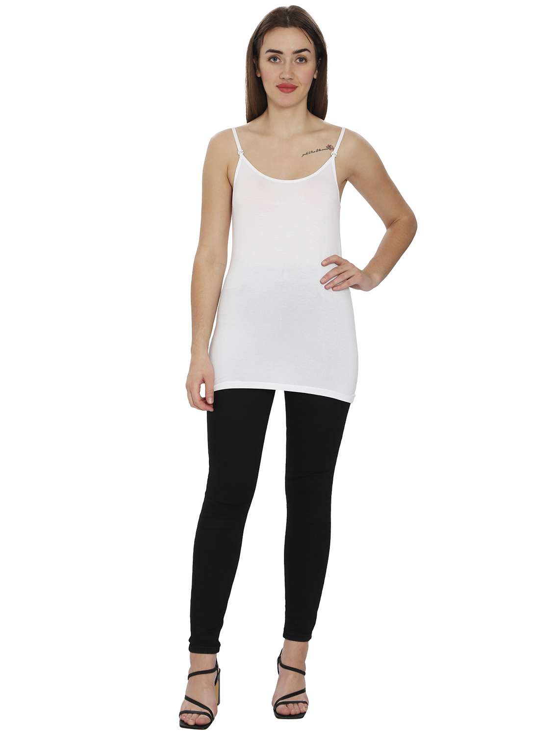 women white solid camisole - 21598545 -  Standard Image - 4