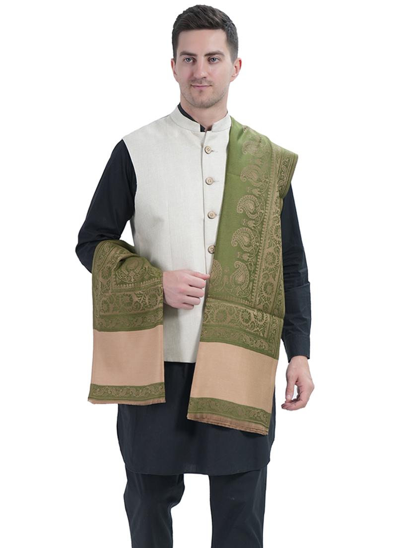 elegant men's shawl with intricate traditional patterns - 21598624 -  Standard Image - 1