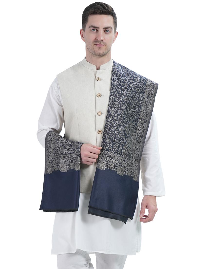 elegant men's shawl with intricatev traditional patterns - 21598648 - Standard Image - 1