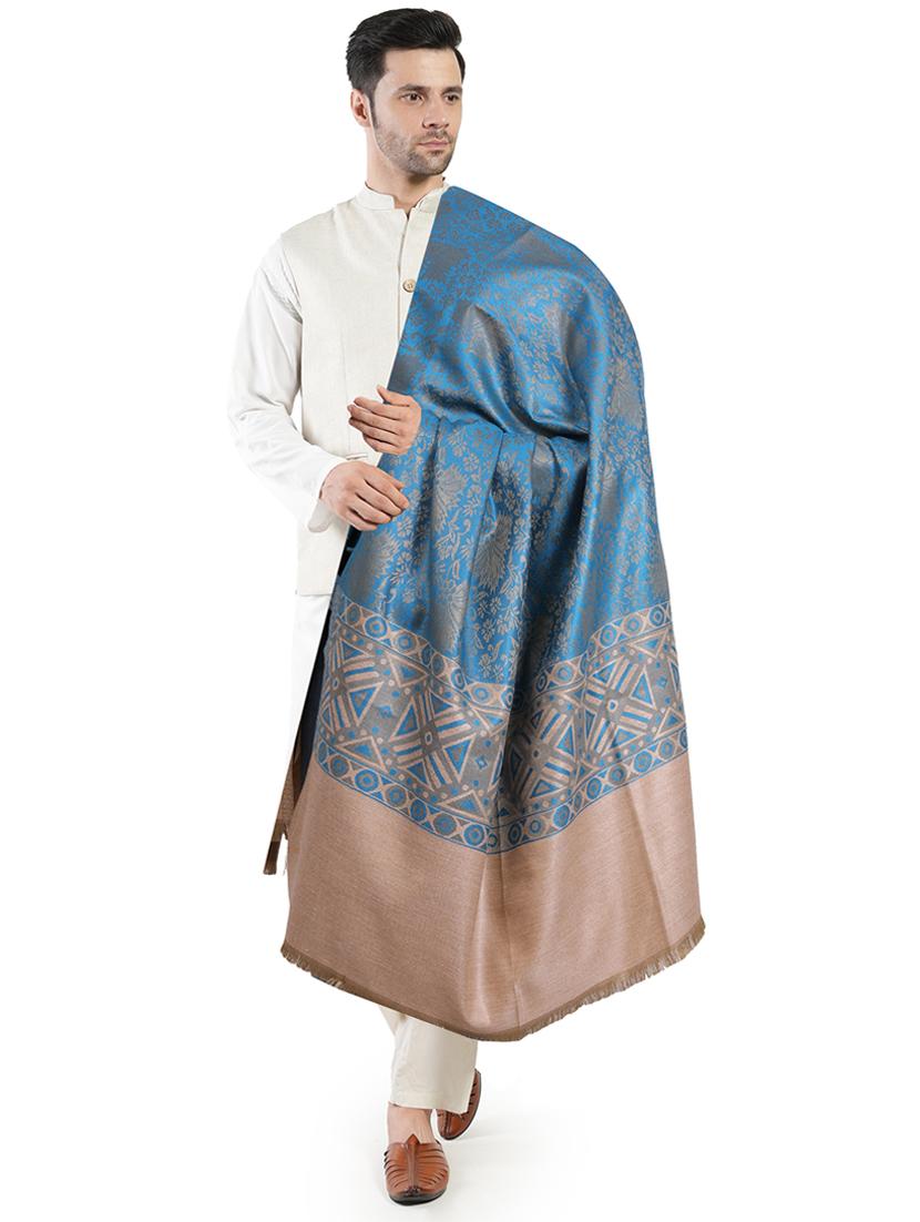 elegant men's shawl with intricate traditional patterns - 21598654 -  Standard Image - 1