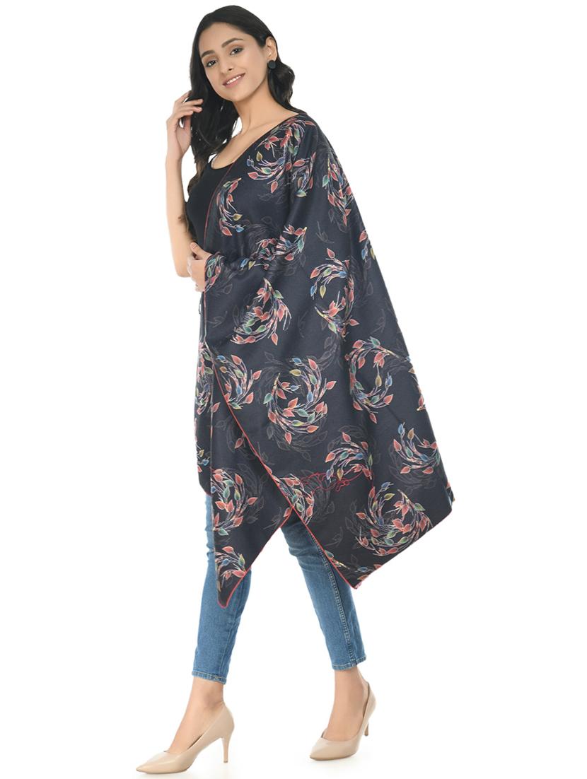 elegant women's leaf printed shawl  - 21598792 -  Standard Image - 1