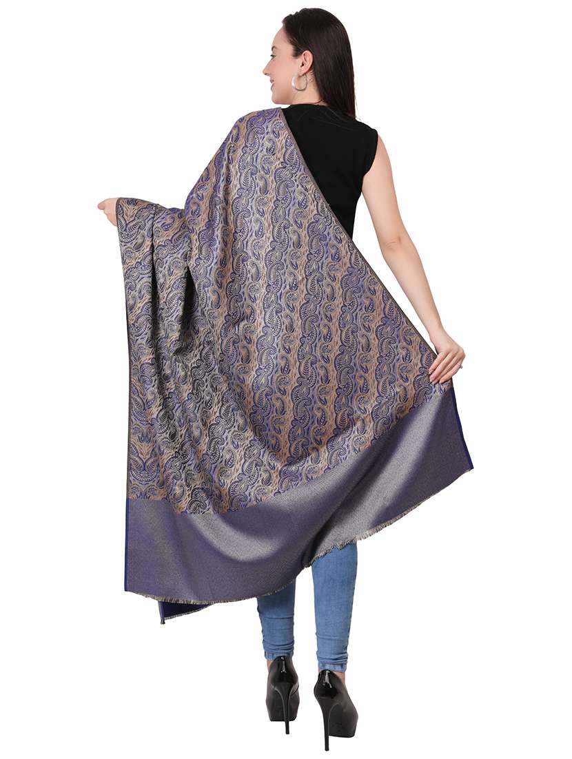 women self design woolen shawl - 21598911 - Standard Image - 1