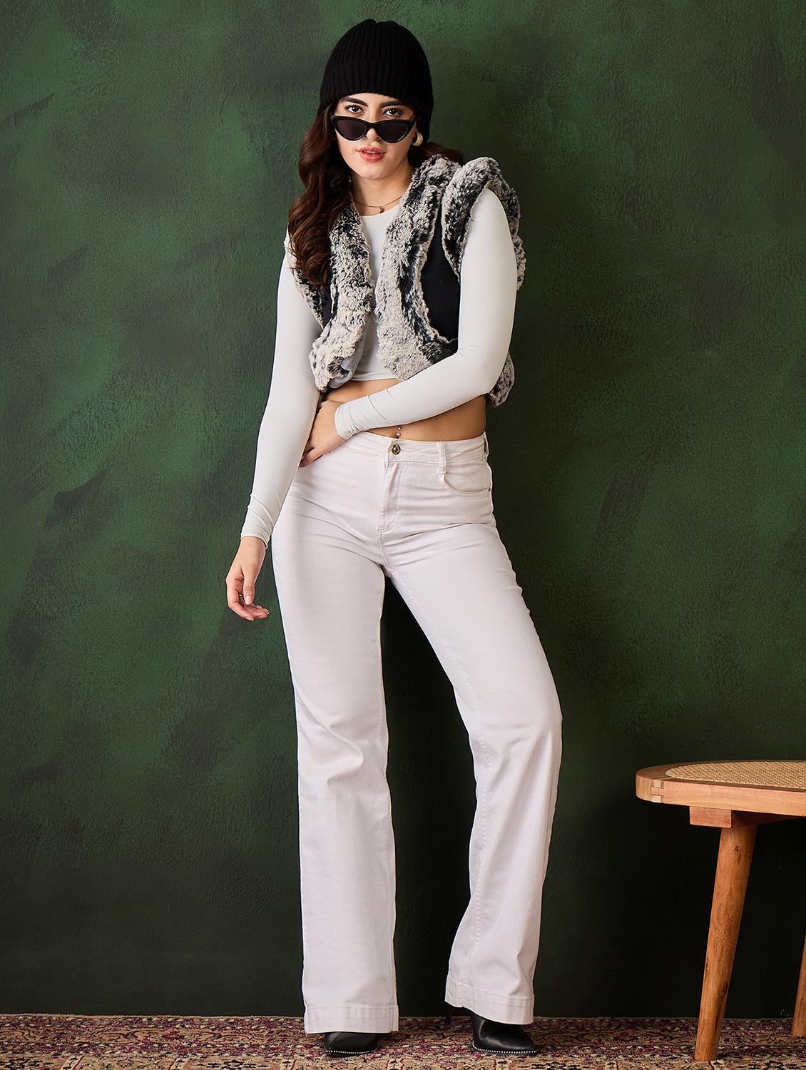 women solid detailed sleeveless shrug - 21599034 - Standard Image - 4