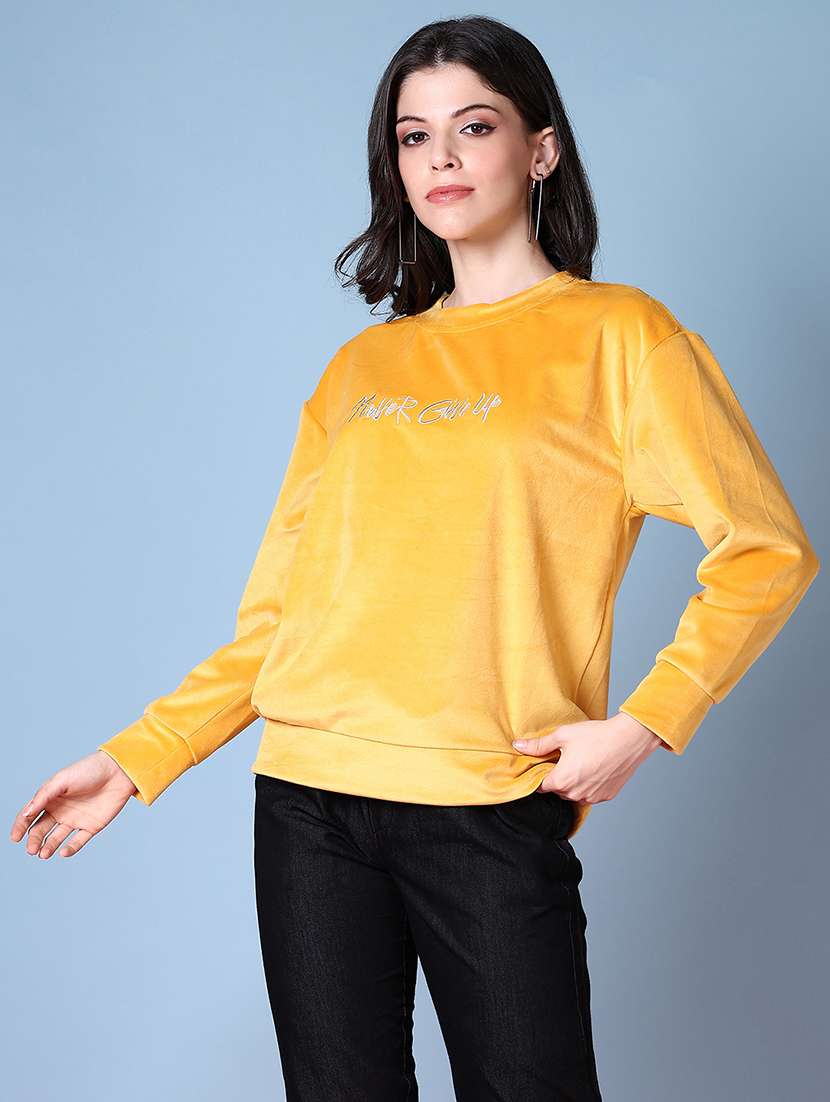 women typography long sleeve sweatshirt - 21599051 -  Standard Image - 1