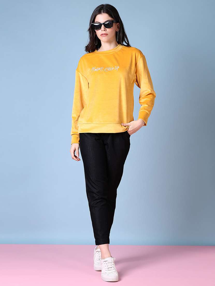 women typography long sleeve sweatshirt - 21599051 -  Standard Image - 4