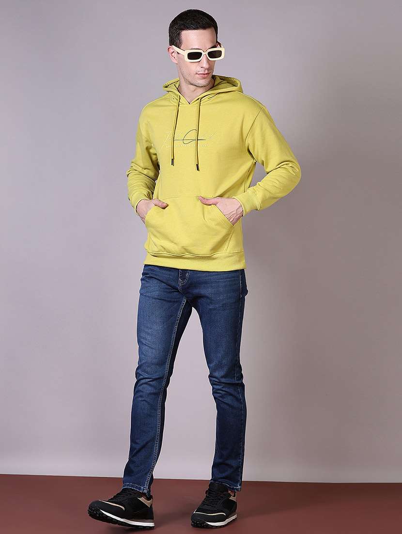 men long sleeve regular fit hooded sweatshirt - 21599055 -  Standard Image - 4