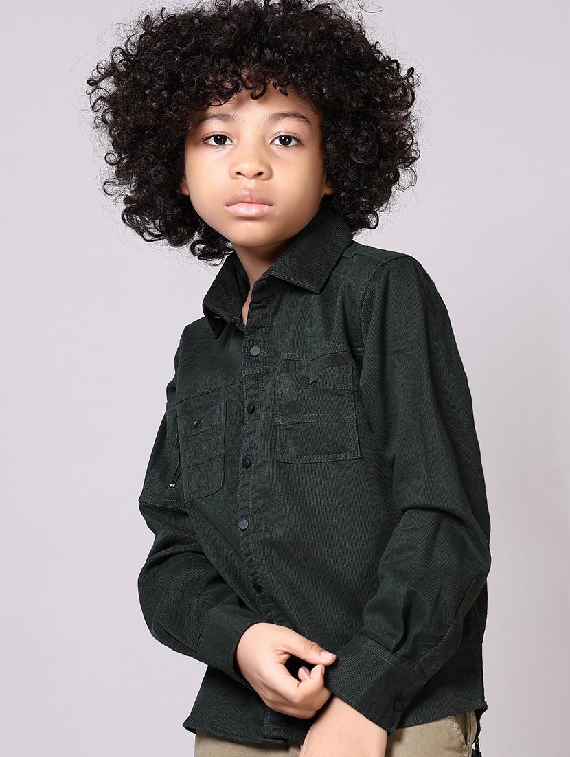 olive cotton shirt - 21599067 - Standard Image - 1