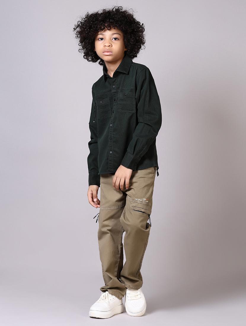 olive cotton shirt - 21599067 - Standard Image - 4