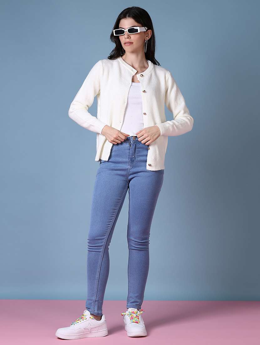 women solid long sleeve cardigan - 21599210 - Standard Image - 4