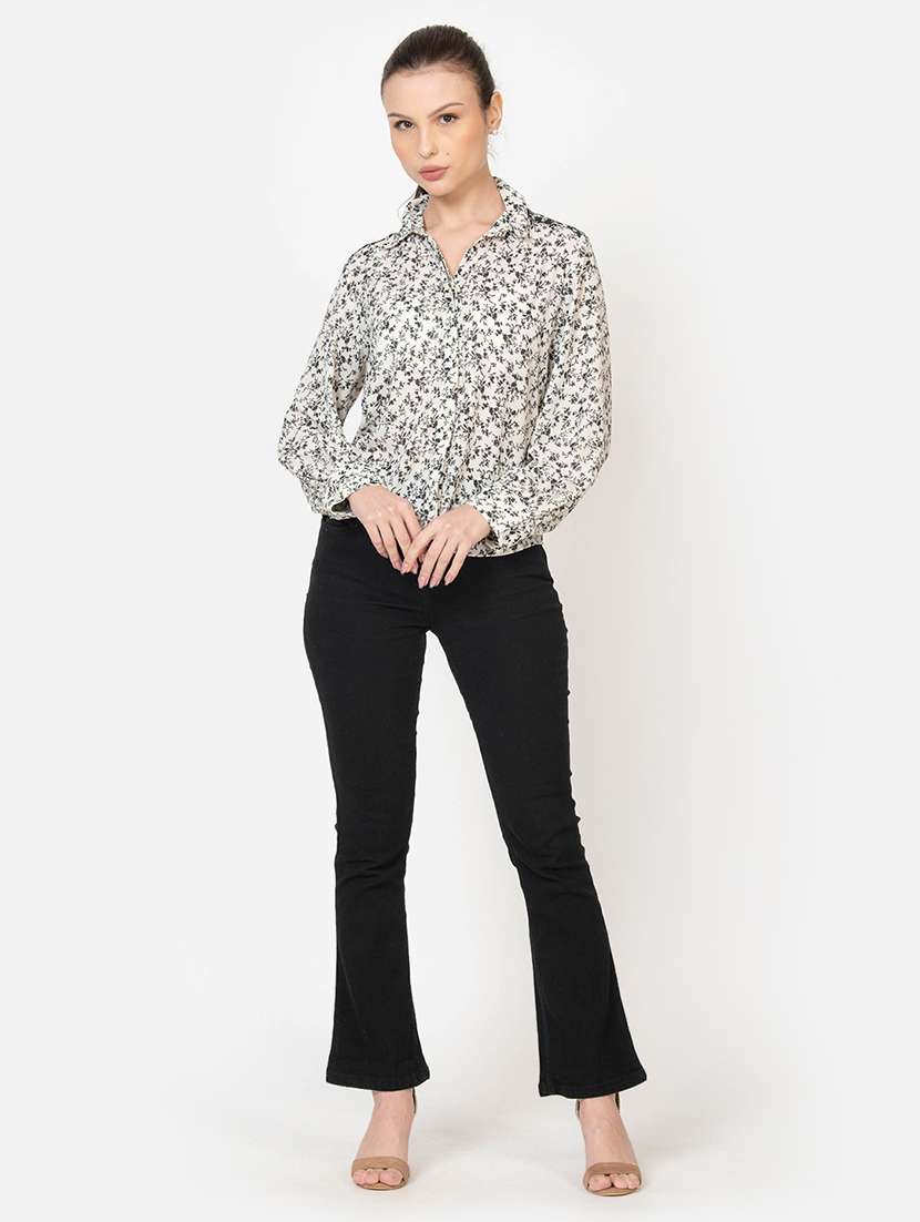 women floral printed collared shirt - 21599392 -  Standard Image - 4