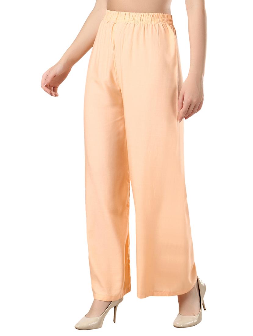 women solid relaxed fit palazzo - 21599399 -  Standard Image - 1