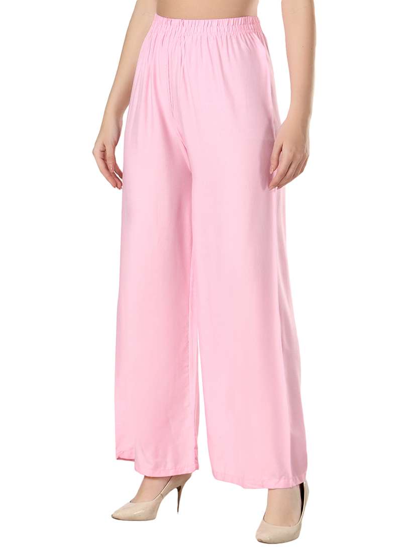 women solid relaxed fit palazzo - 21599400 -  Standard Image - 1