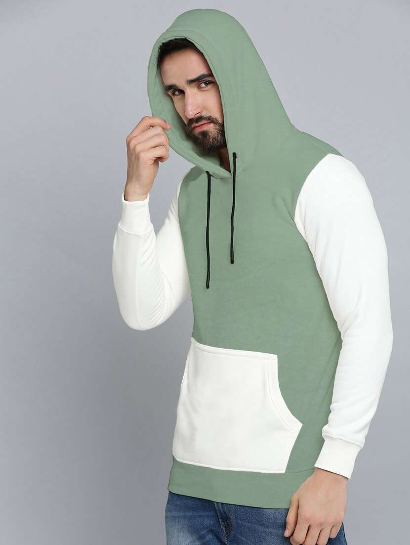 men long sleeves color block sweatshirt - 21599409 -  Standard Image - 1
