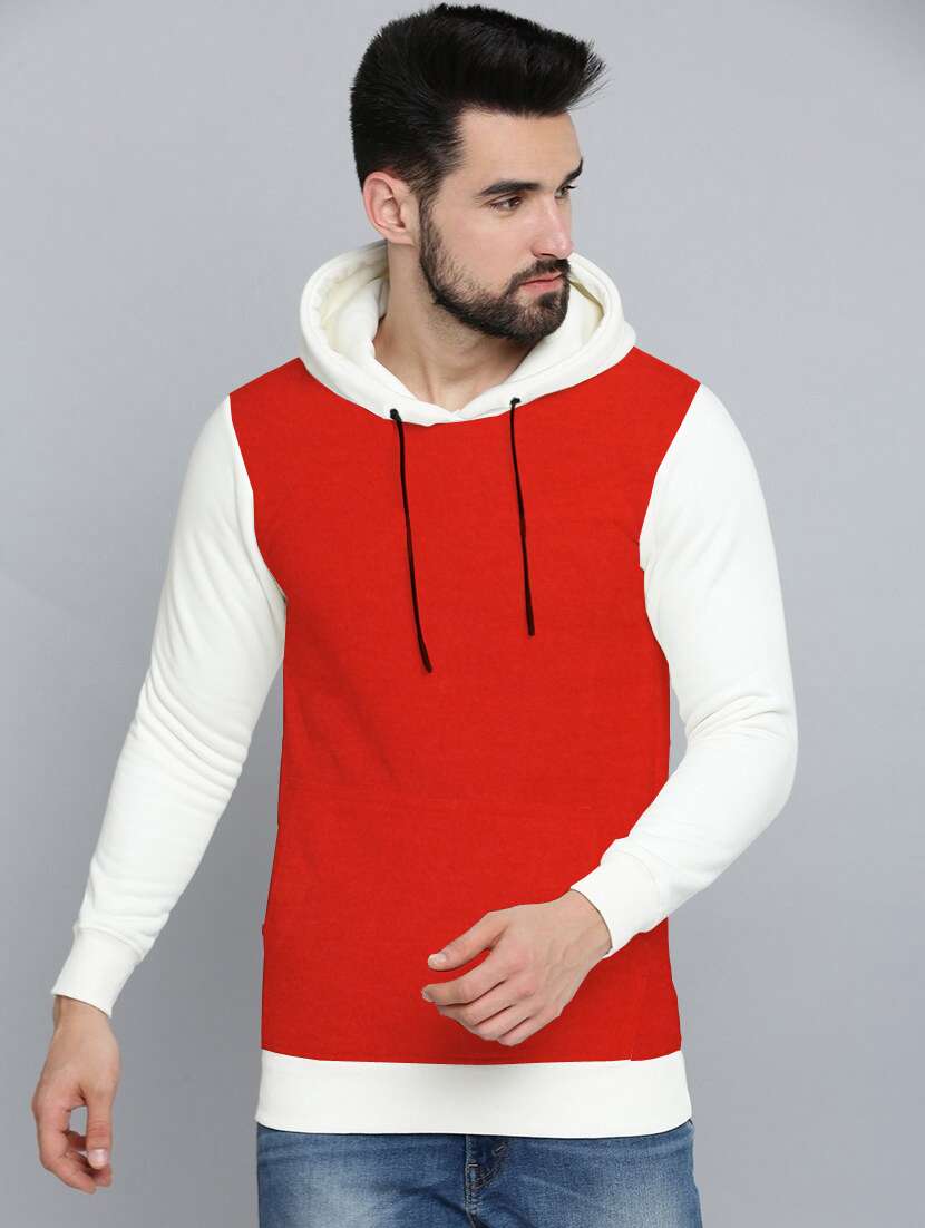 men long sleeves color block sweatshirt