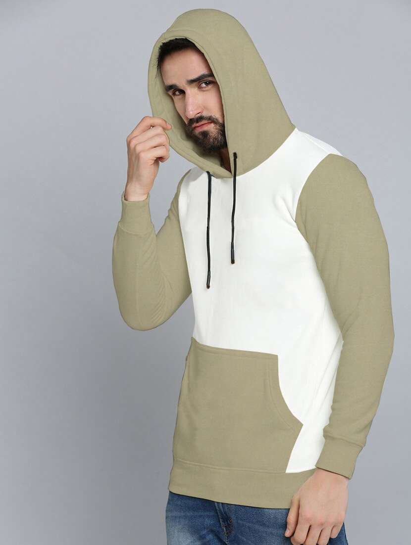 men long sleeves color block sweatshirt - 21599439 -  Standard Image - 1
