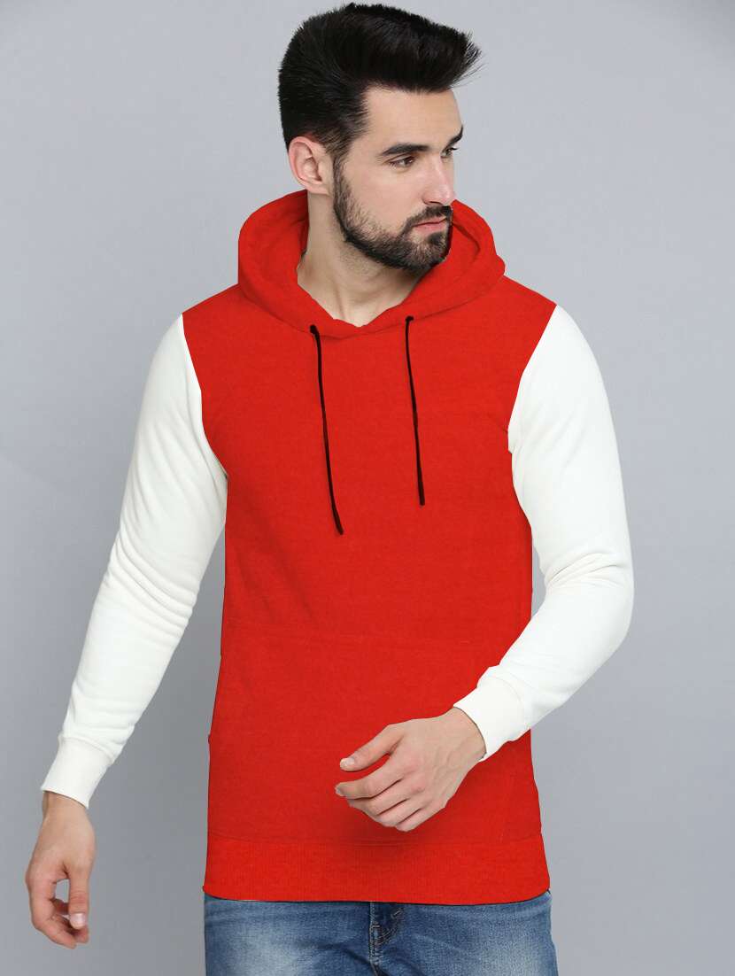 men long sleeves color block sweatshirt