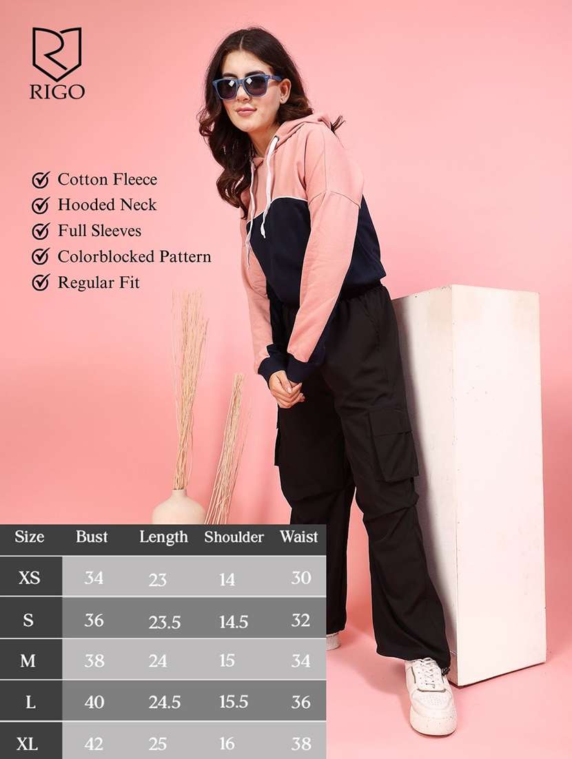 women color blocked long sleeve sweatshirt - 21600068 -  Standard Image - 4