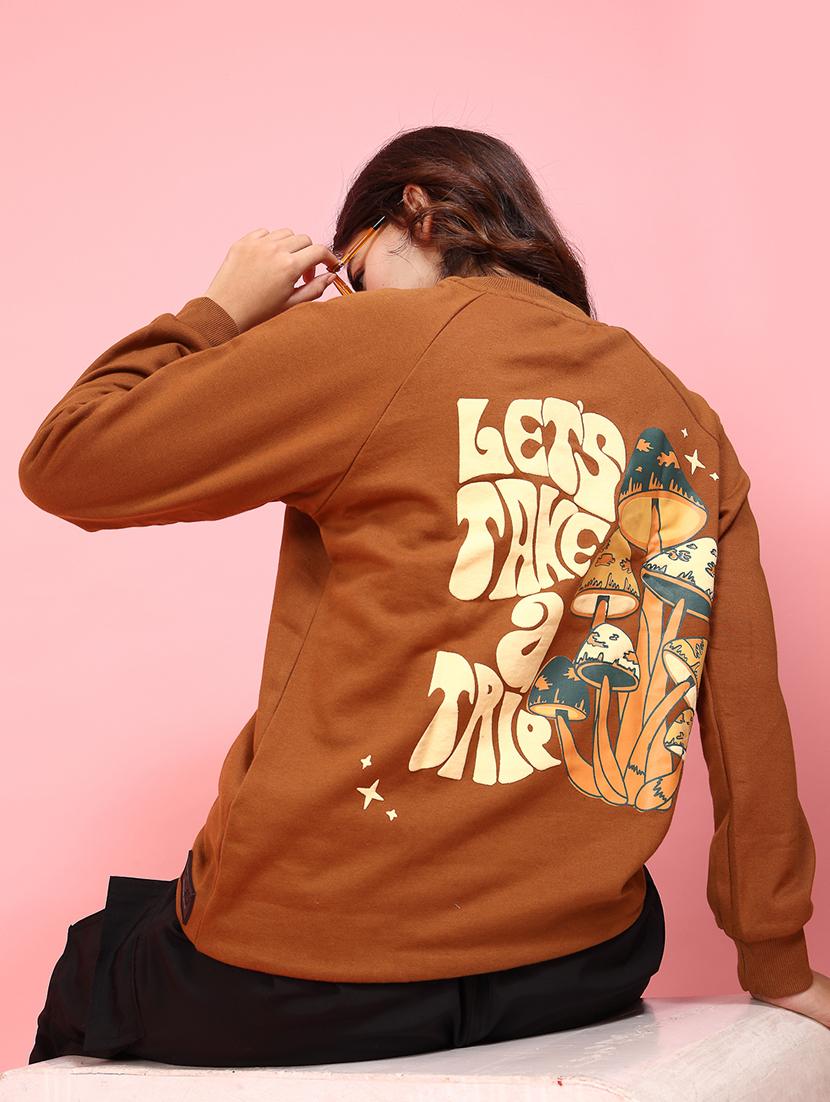 women back print long sleeve sweatshirt - 21600076 - Standard Image - 4
