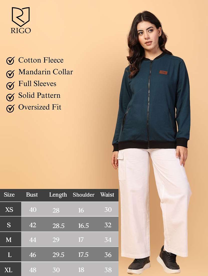 women teal solid long sleeve regular jacket - 21600127 -  Standard Image - 4