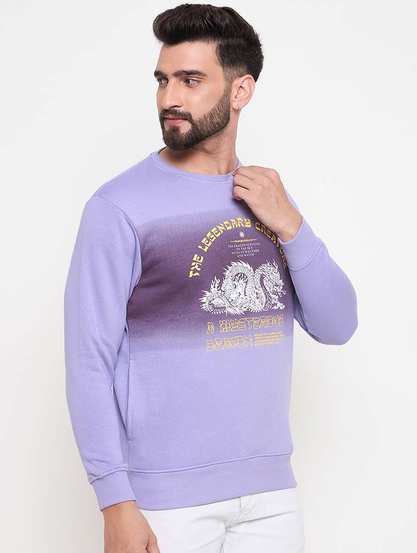 women round neck front print sweatshirt - 21600409 -  Standard Image - 1