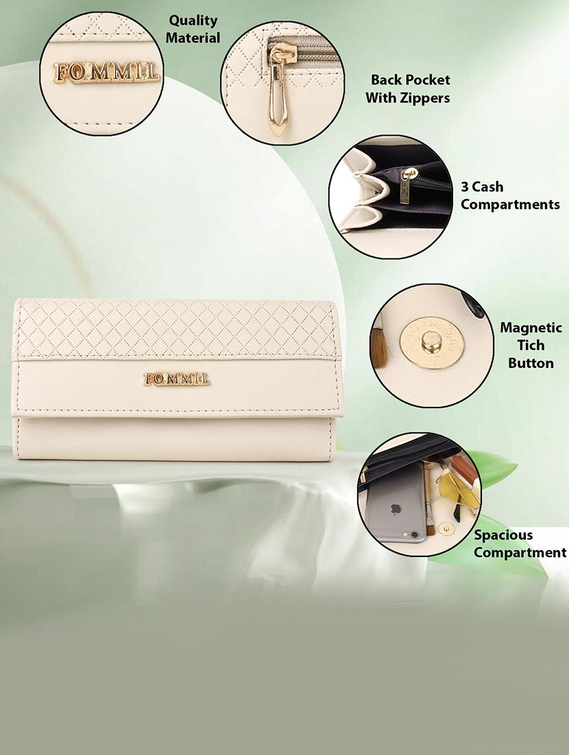 women cream pu combo handbag - 21600593 - Standard Image - 4