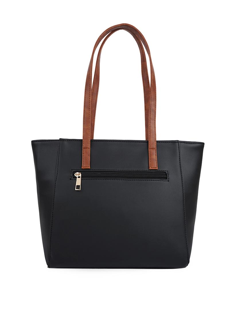 women black pu combo handbag - 21600595 -  Standard Image - 1