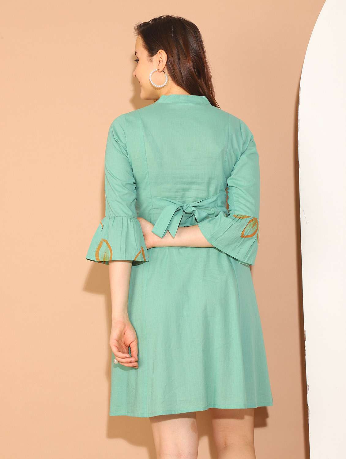 women green printed shirt dress - 21600604 - Standard Image - 4