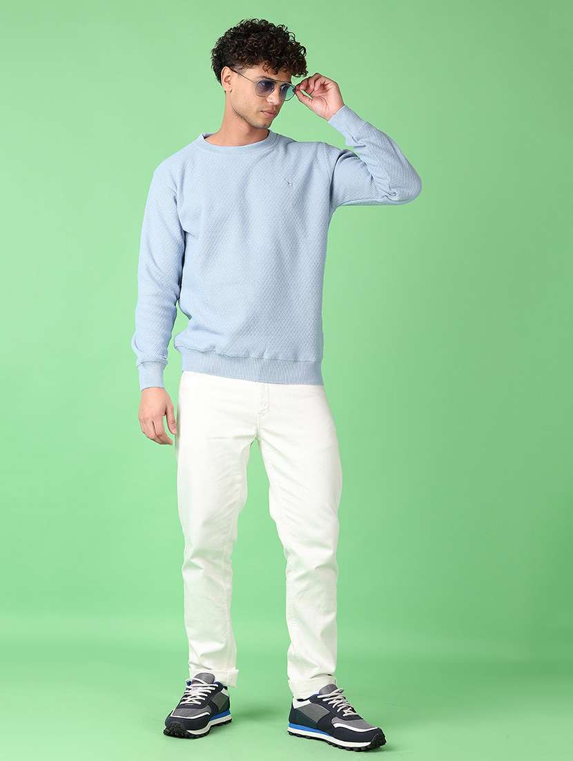 men self design long sleeve pullover - 21601048 -  Standard Image - 4