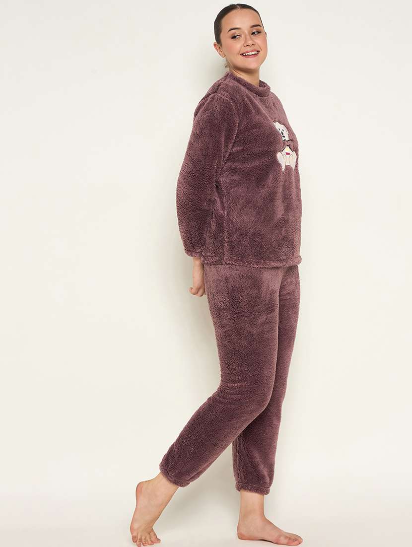 women long sleeve self-designed pyjama nightwear set - 21601313 -  Standard Image - 1