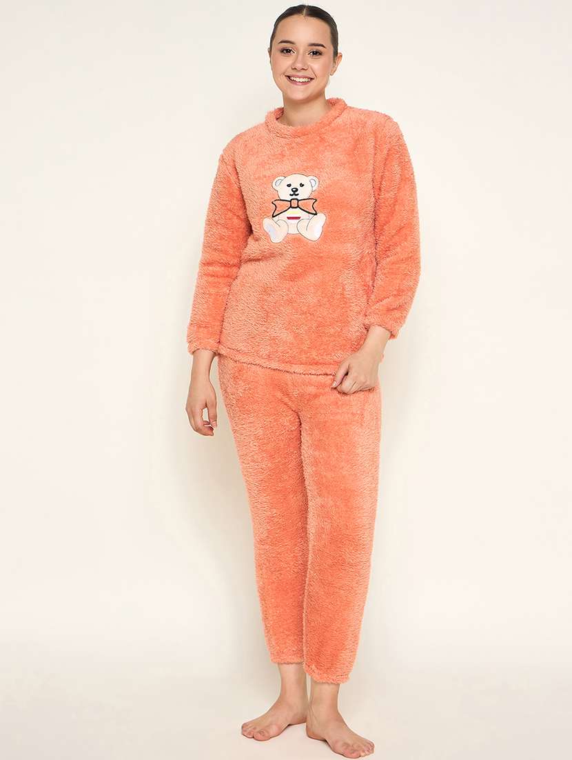 women long sleeve self-designed pyjama nightwear set