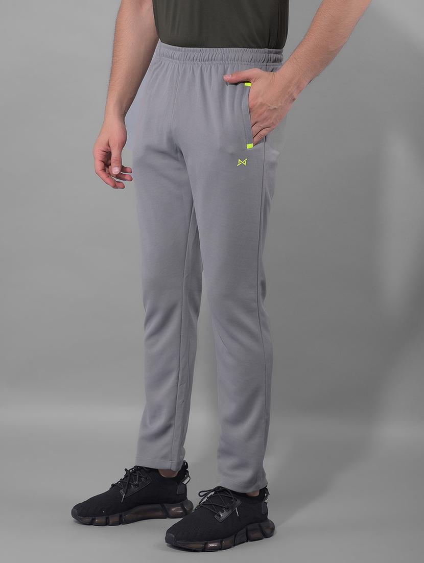 men mid rise solid full length track pant - 21601426 - Standard Image - 1