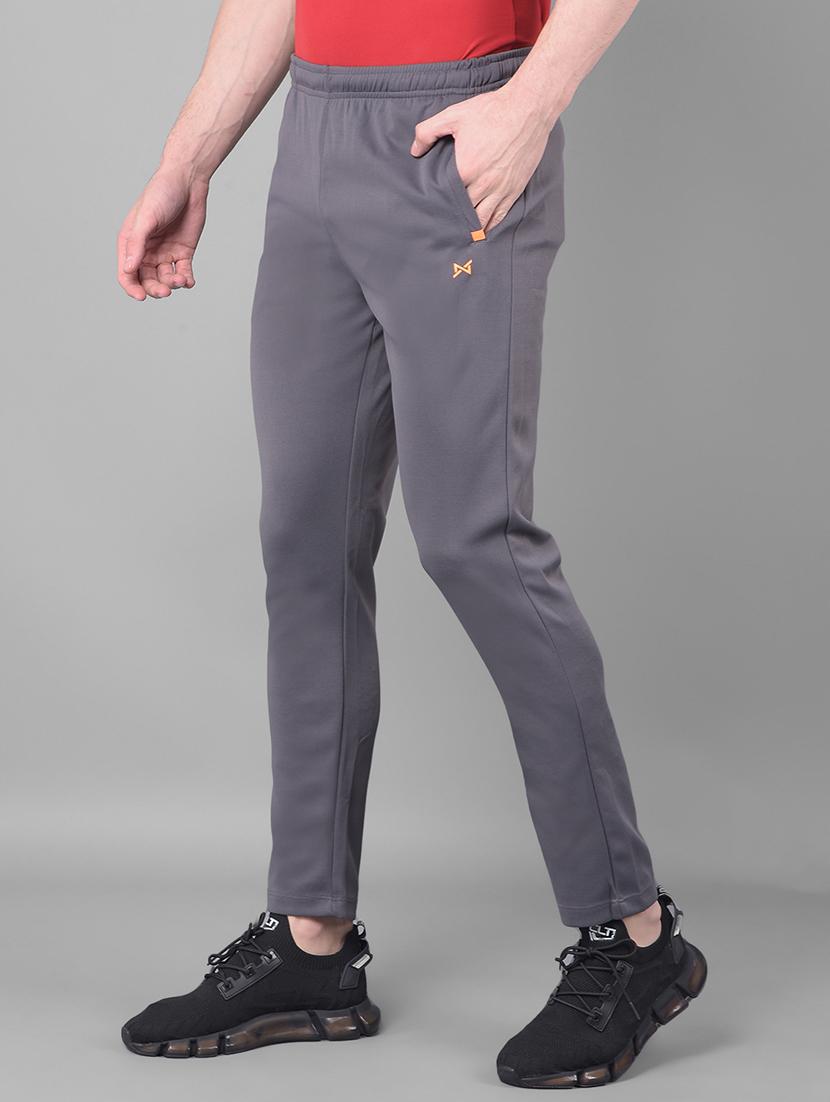 men mid rise solid full length track pant - 21601427 - Standard Image - 1