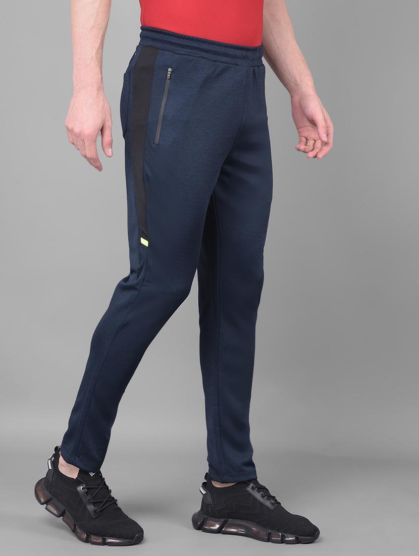 men mid rise solid full length track pant - 21601431 -  Standard Image - 1