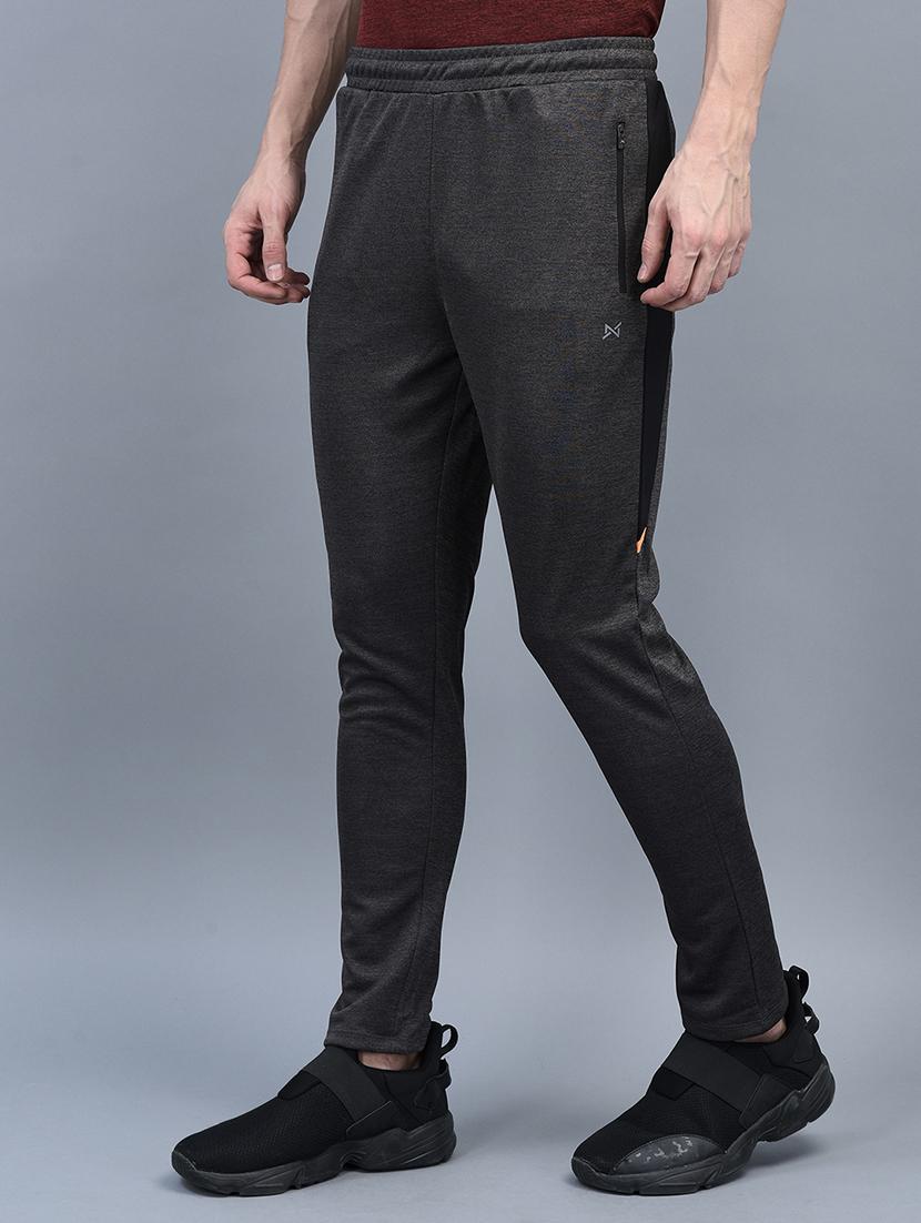 men mid rise solid full length track pant - 21601433 - Standard Image - 1