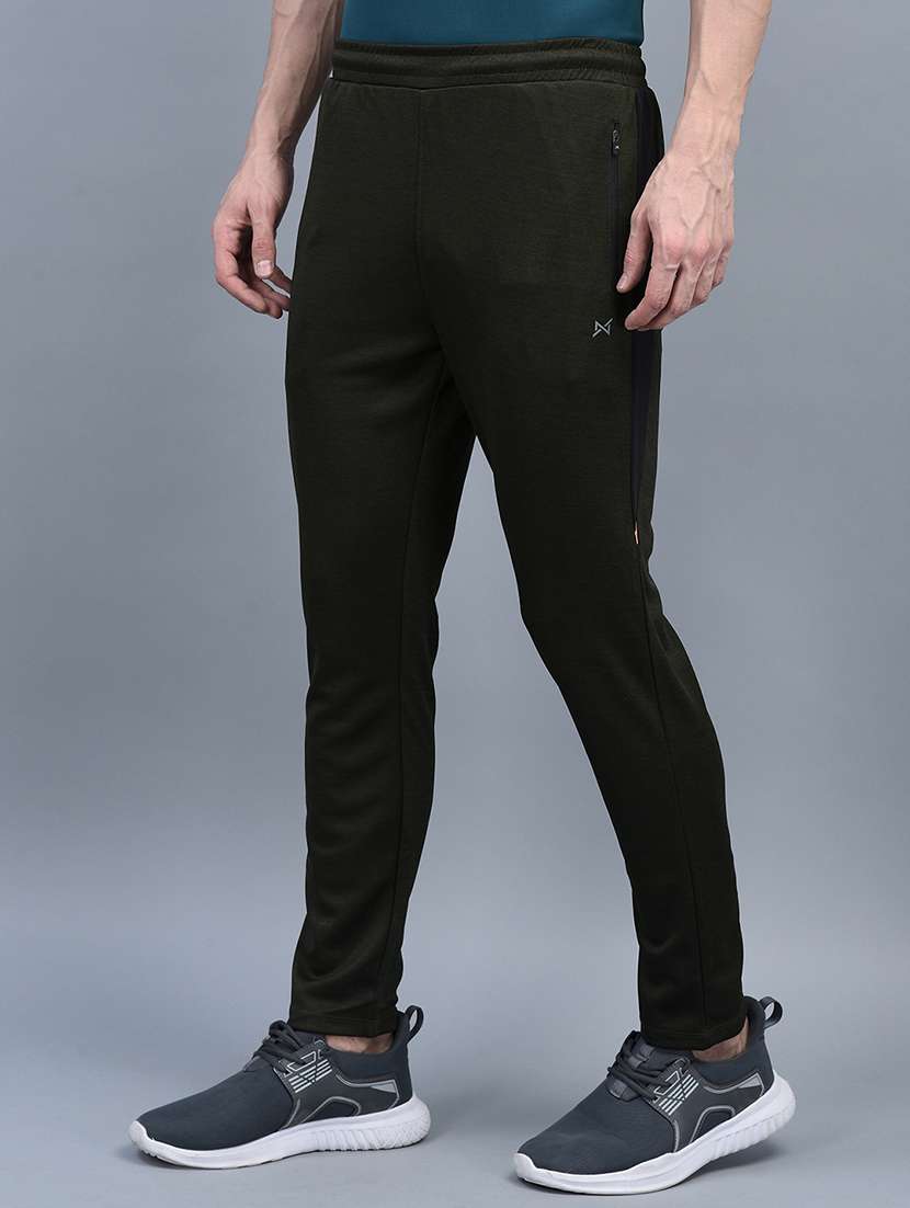 men mid rise solid full length track pant - 21601947 -  Standard Image - 1