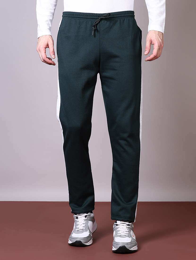 men mid rise side taped ankle length track pant - 21606433 -  Standard Image - 1