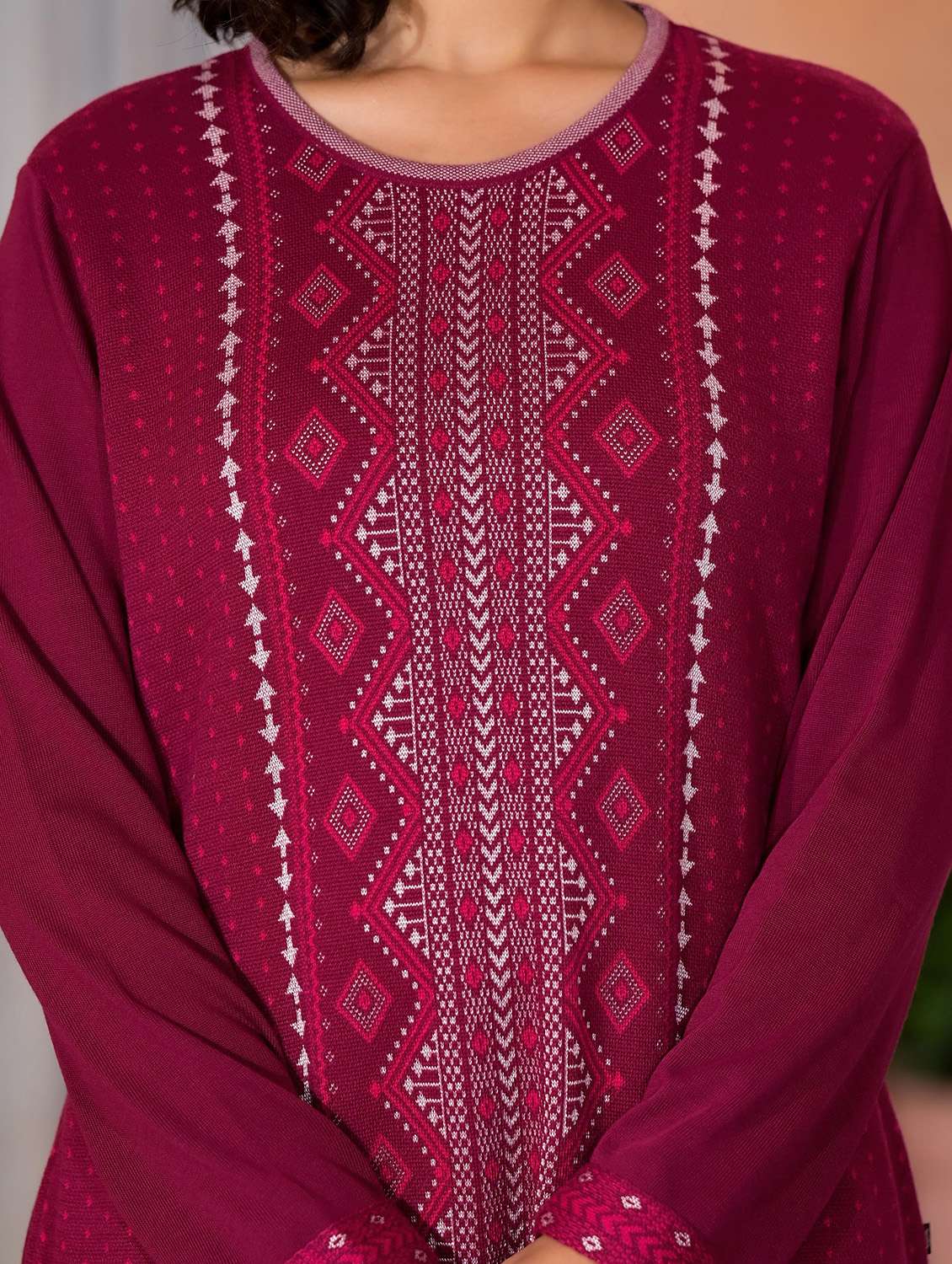 women printed long sleeves straight kurta - 21606794 - Standard Image - 6