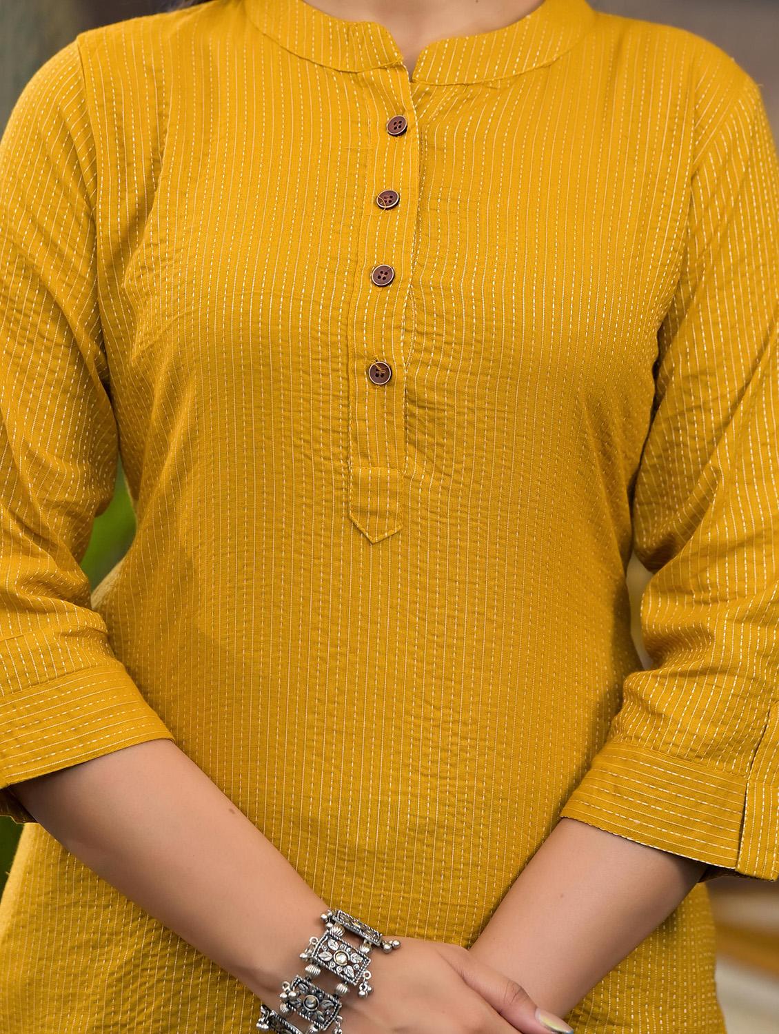 women printed three quarter sleeves straight kurta - 21606810 - Standard Image - 6