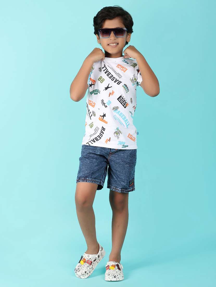 boys solid mid rise shorts with drawstring - 21606966 -  Standard Image - 4
