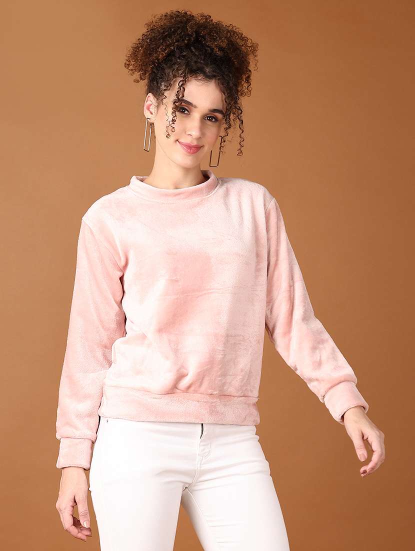 women long sleeves plain sweatshirt - 21606994 -  Standard Image - 1