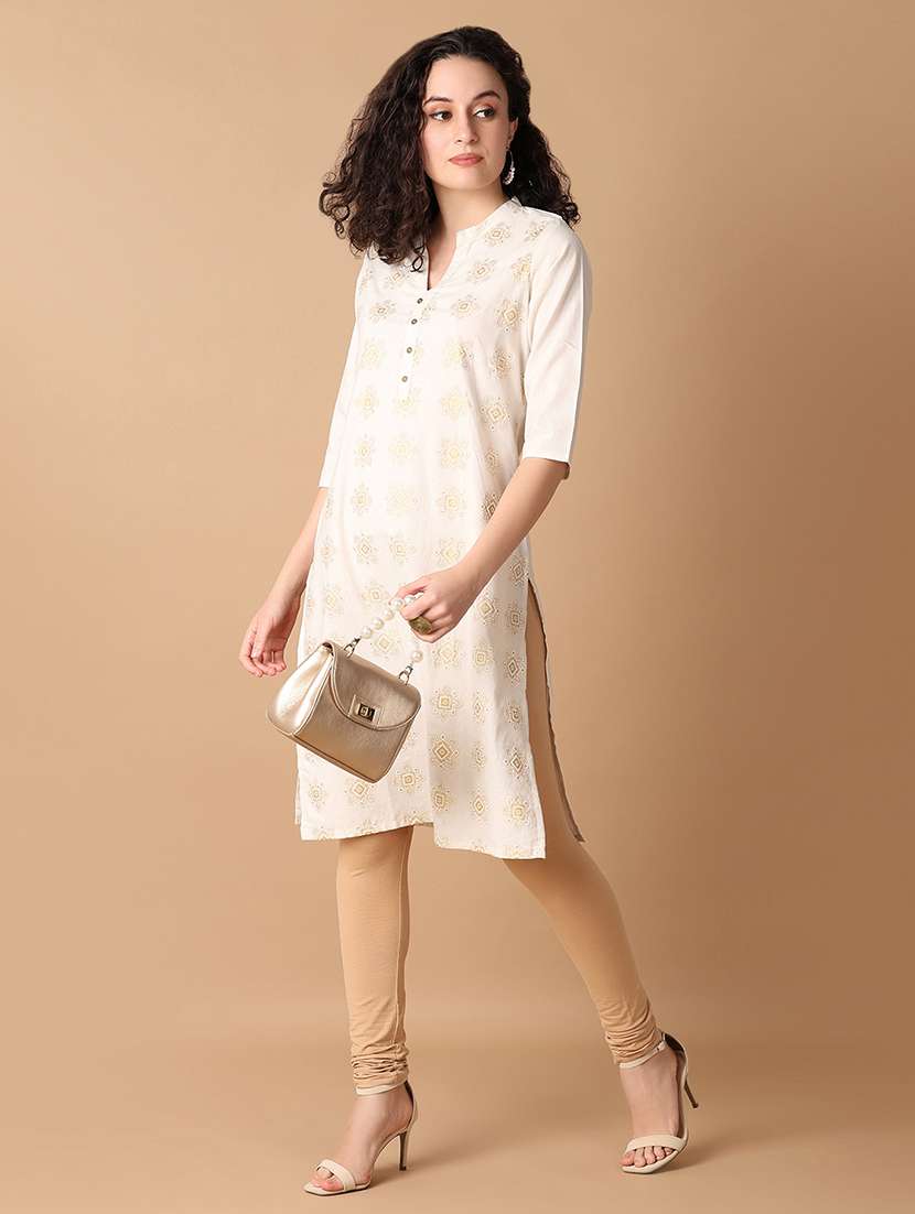 women solid mid rise legging - 21607130 -  Standard Image - 4