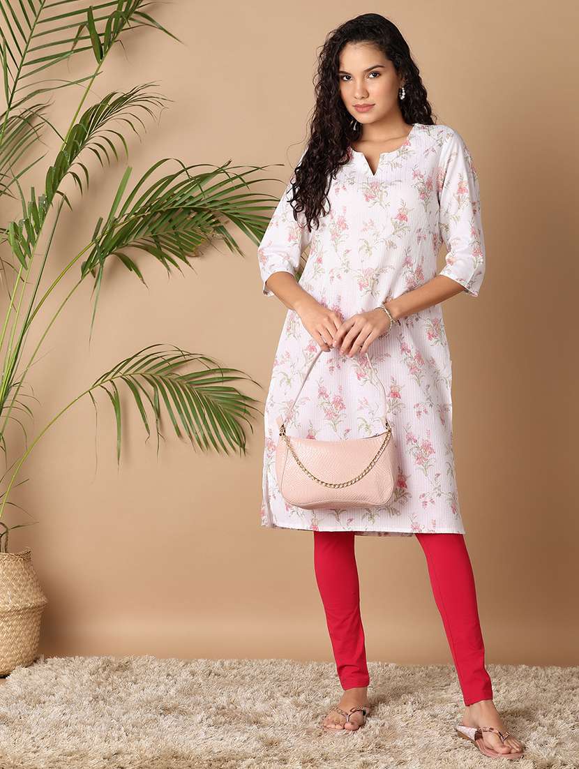 women solid mid rise ankle length leggings - 21607158 -  Standard Image - 4