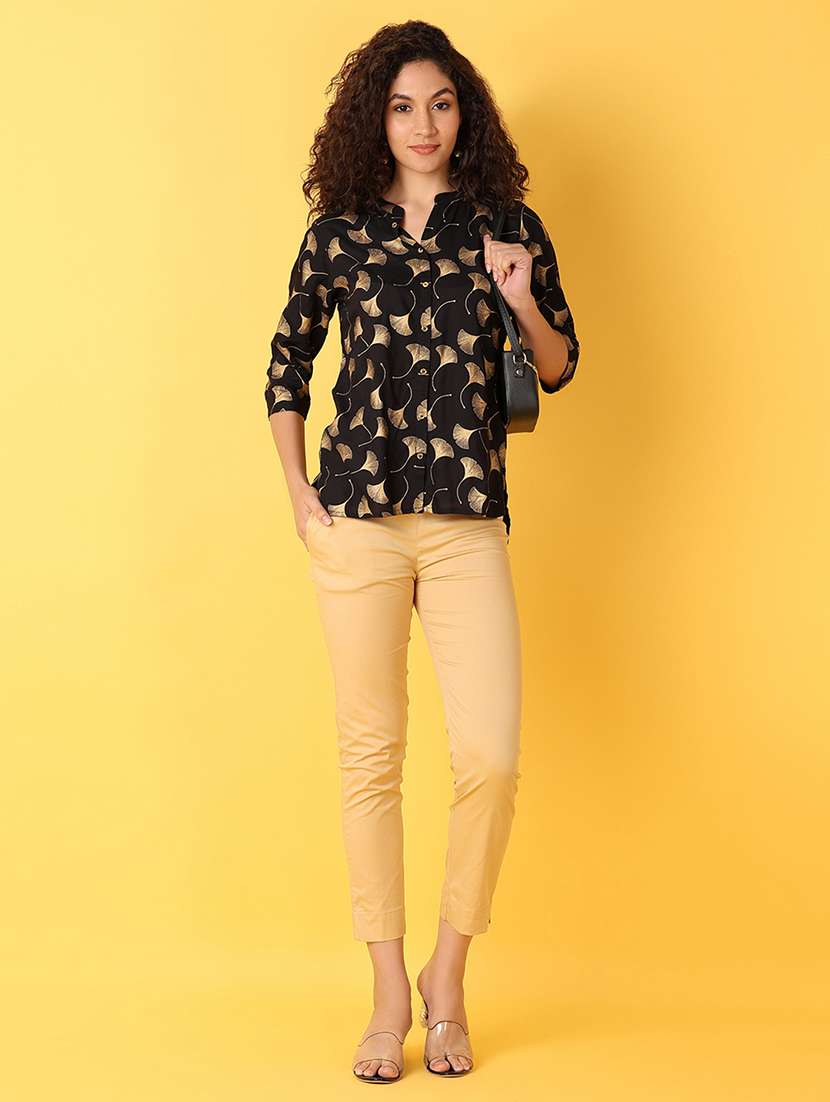 women mid rise solid cigarette pant  - 21607194 -  Standard Image - 4