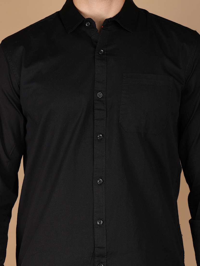 men solid long sleeve regular fit shirt - 21607238 - Standard Image - 4