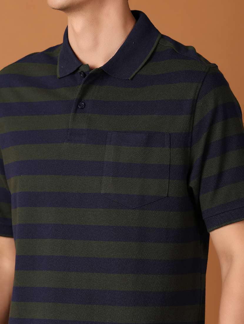 navy blue cotton front print tshirt - 21607324 -  Standard Image - 4