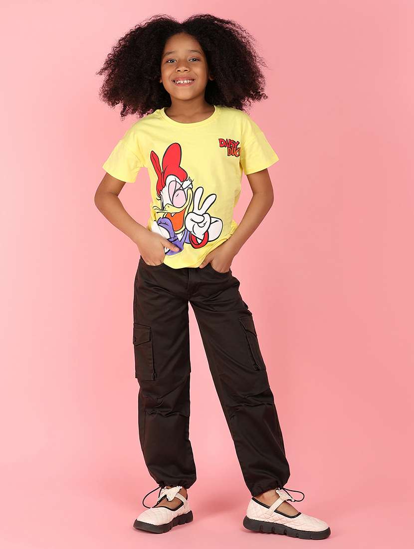 girls printed round neck tee - 21607372 -  Standard Image - 4