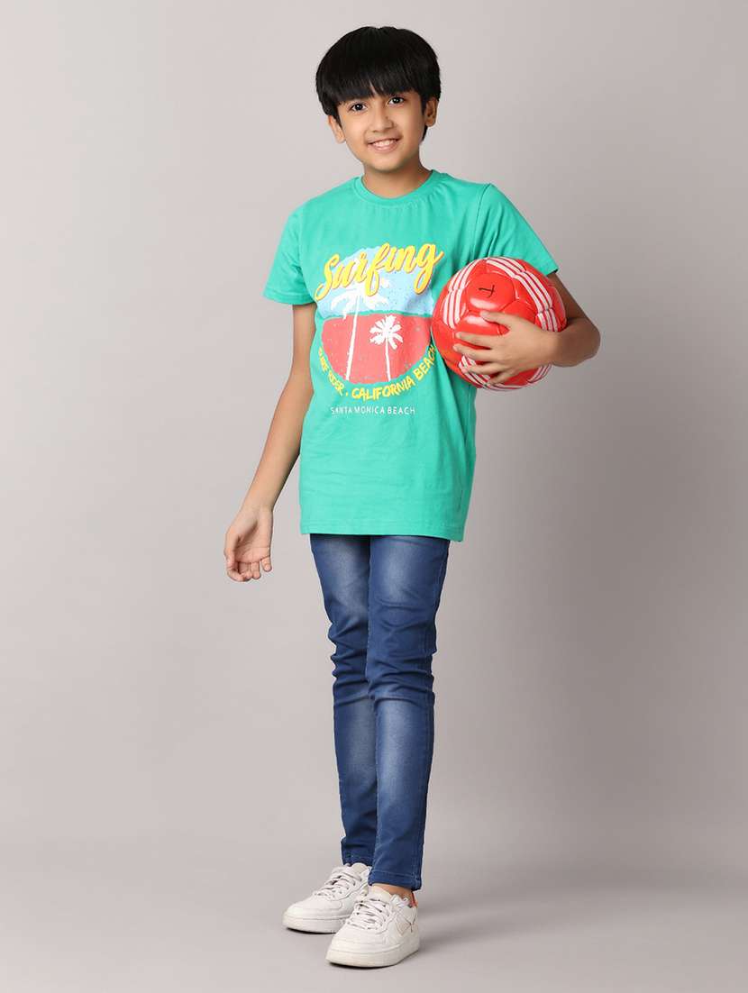 boys front print short sleeve t-shirt - 21607384 -  Standard Image - 4